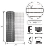 GARDEN CRAFT Gray Galvanized Steel Hardware Cloth Rolled Fencing with Mesh Size 1/2-in x 1/2-in