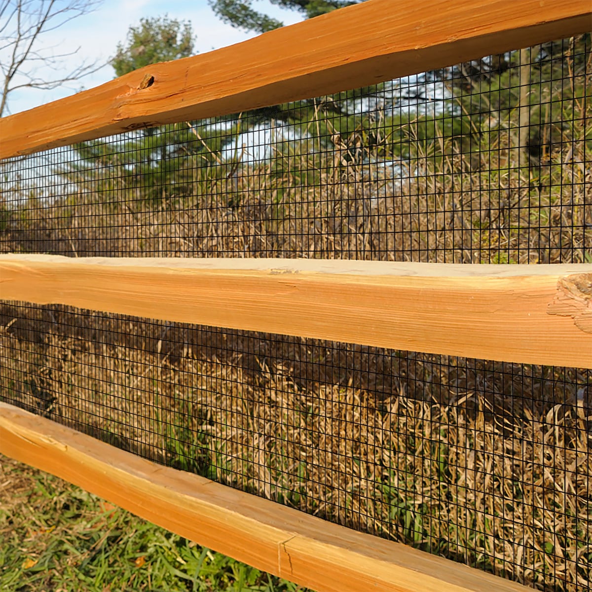 GARDEN CRAFT 100-ft x 4-ft Black PVC Coated Steel Welded Wire Rolled Fencing with Mesh Size 1-in x 2-in