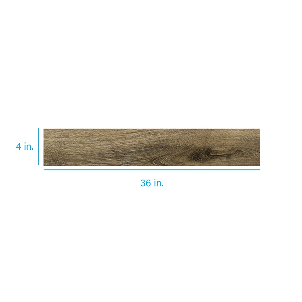 Style Selections Safari 4-in W x 36-in L x 2-mm Water-Resistant Peel-and-Stick Vinyl Plank Flooring (1-sq ft)