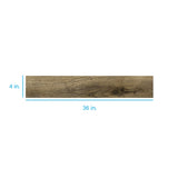 Style Selections Safari 4-in W x 36-in L x 2-mm Water-Resistant Peel-and-Stick Vinyl Plank Flooring (1-sq ft)