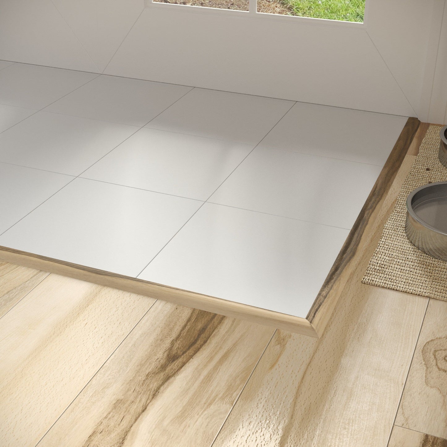 CALI Pro with Mute Step Huntington Hickory 1.37-in x 72-in Vinyl Floor Reducer