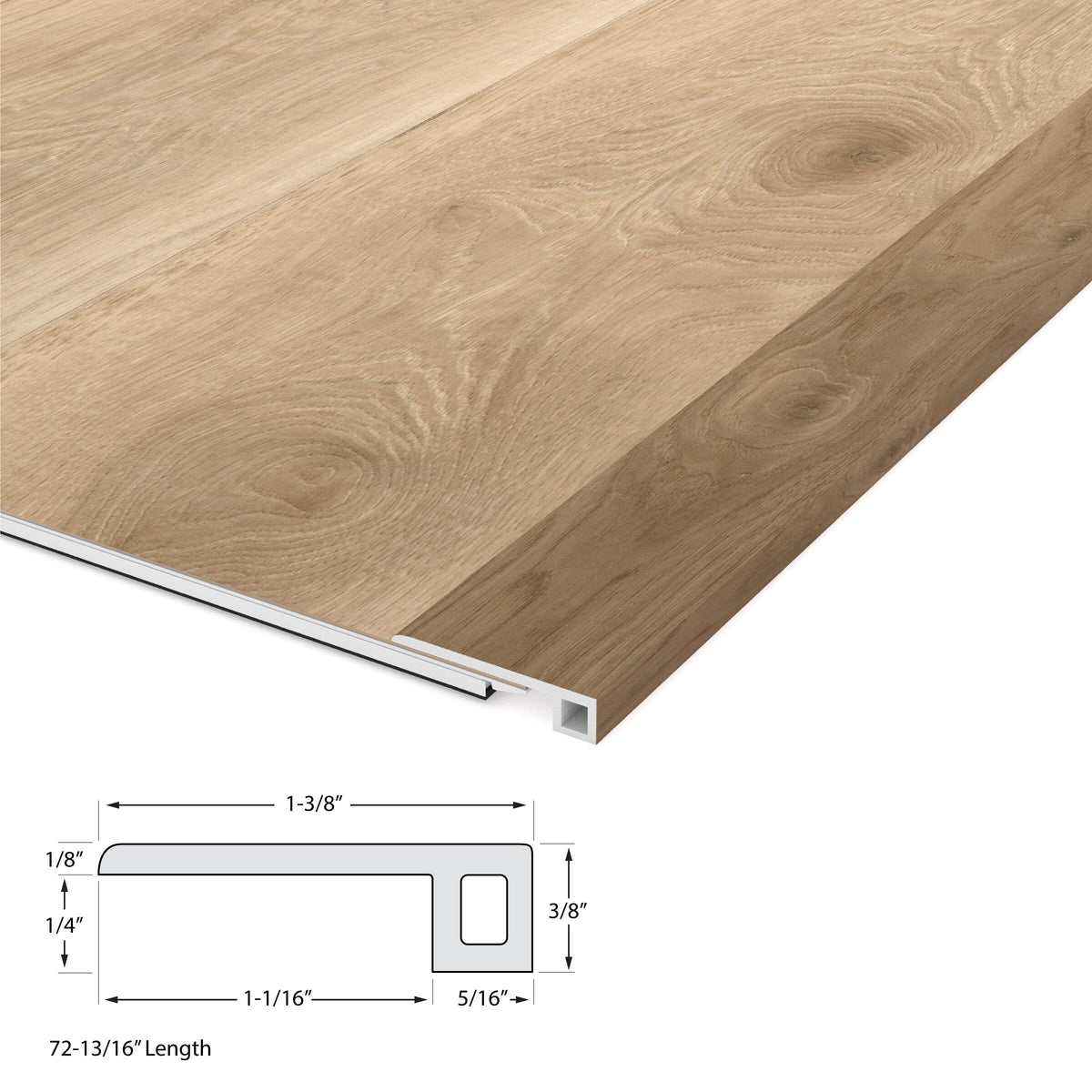 CALI Cantina Oak 1.37-in x 72-in Vinyl Floor Threshold