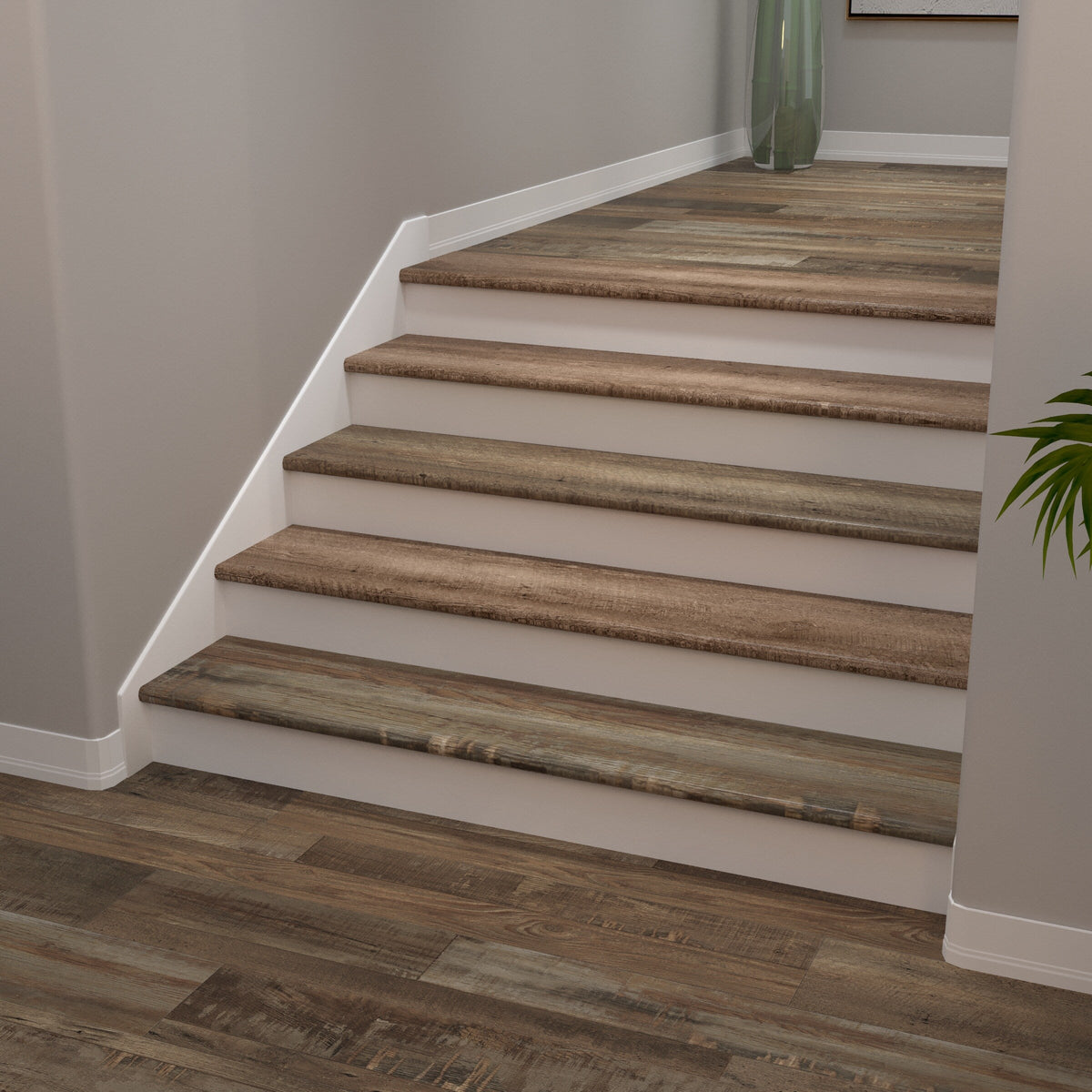 Cali Bamboo Vinyl Pro 11.5-in x 48.31-in Redefined Pine Stair Tread