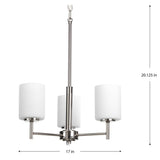 Progress Lighting Replay 3-Light Polished Nickel Modern/Contemporary Chandelier