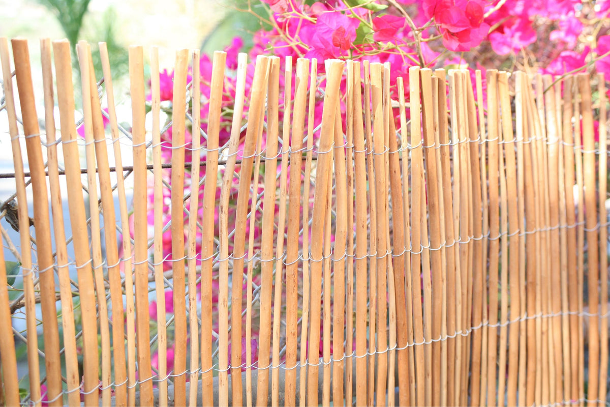 Backyard X-Scapes 6-ft x 8-ft Bamboo Semi-privacy No Dig Fence Panel
