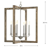 Progress Lighting Turnbury 6-Light Gray Coastal Chandelier