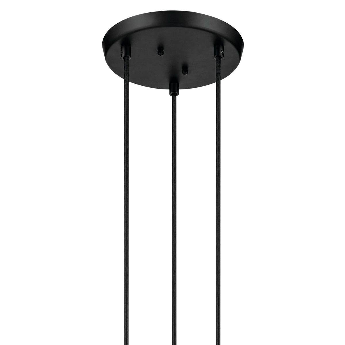 Kichler Clove 3-Light Black Vintage Clear Glass Globe Medium Hanging Pendant Light