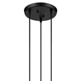 Kichler Clove 3-Light Black Vintage Clear Glass Globe Medium Hanging Pendant Light