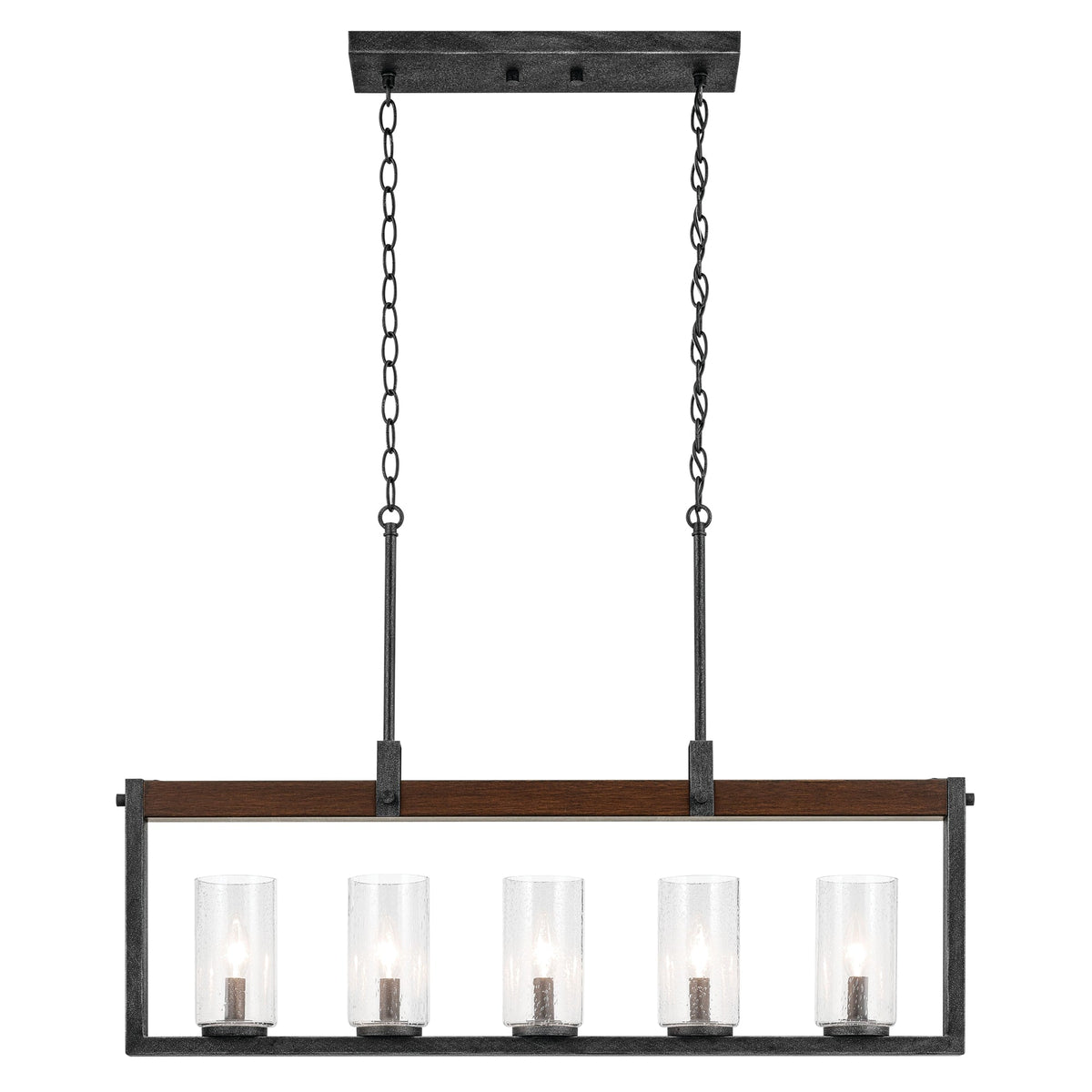 Kichler Barrington 5-Light Distressed Black Farmhouse Chandelier