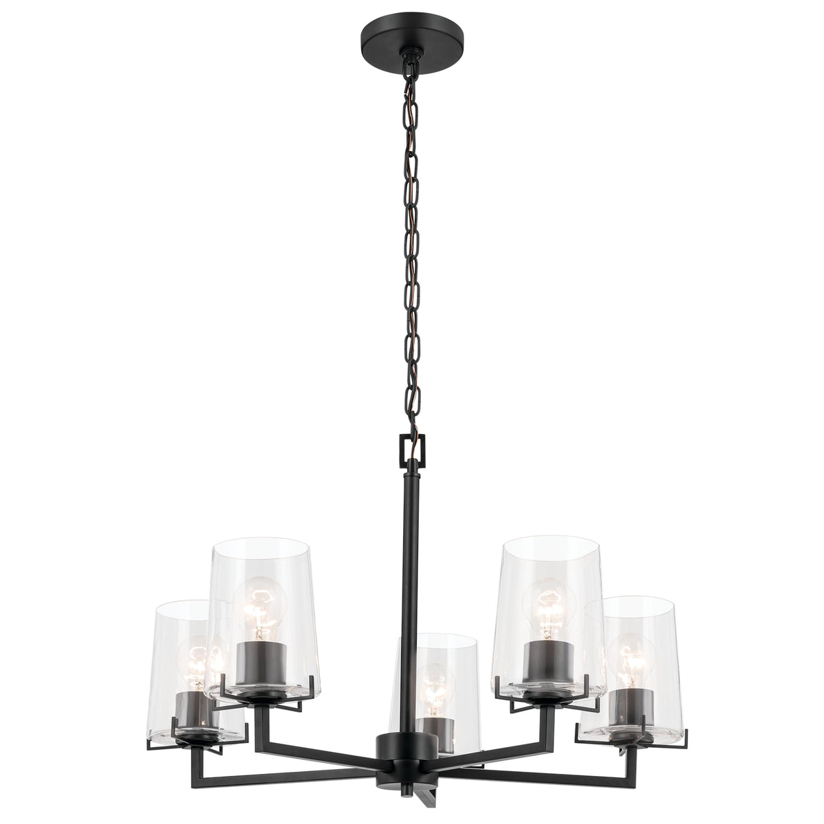 Kichler Birk 5-Light Black Farmhouse Chandelier