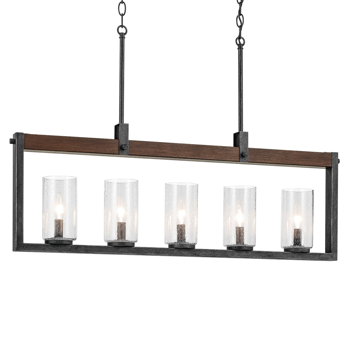 Kichler Barrington 5-Light Distressed Black Farmhouse Chandelier