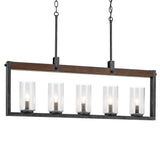 Kichler Barrington 5-Light Distressed Black Farmhouse Chandelier