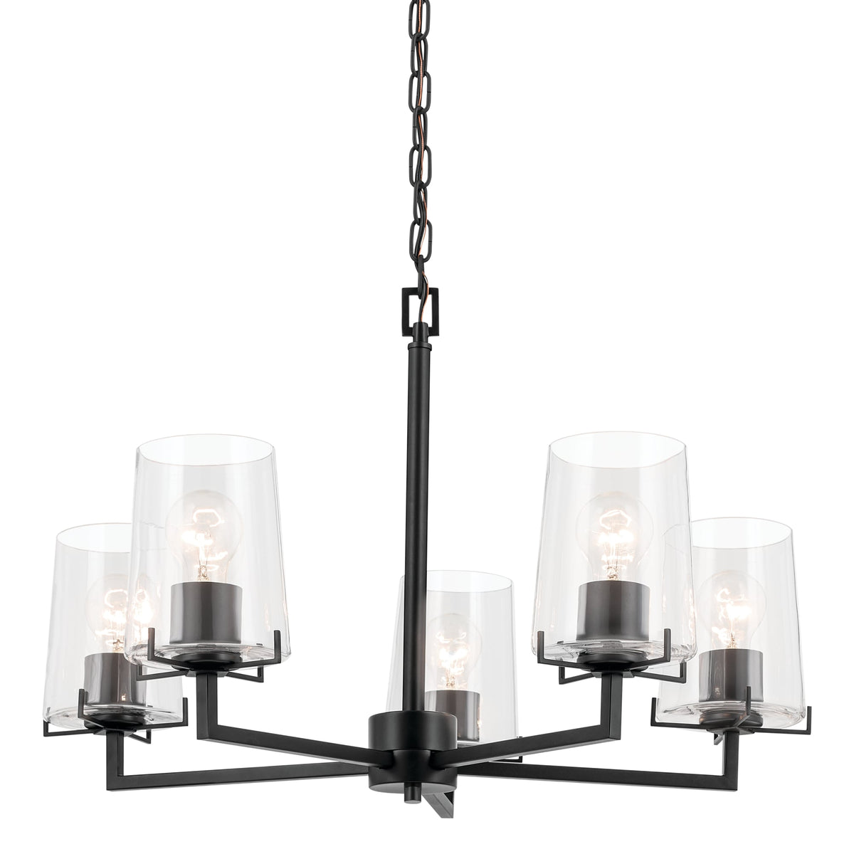 Kichler Birk 5-Light Black Farmhouse Chandelier