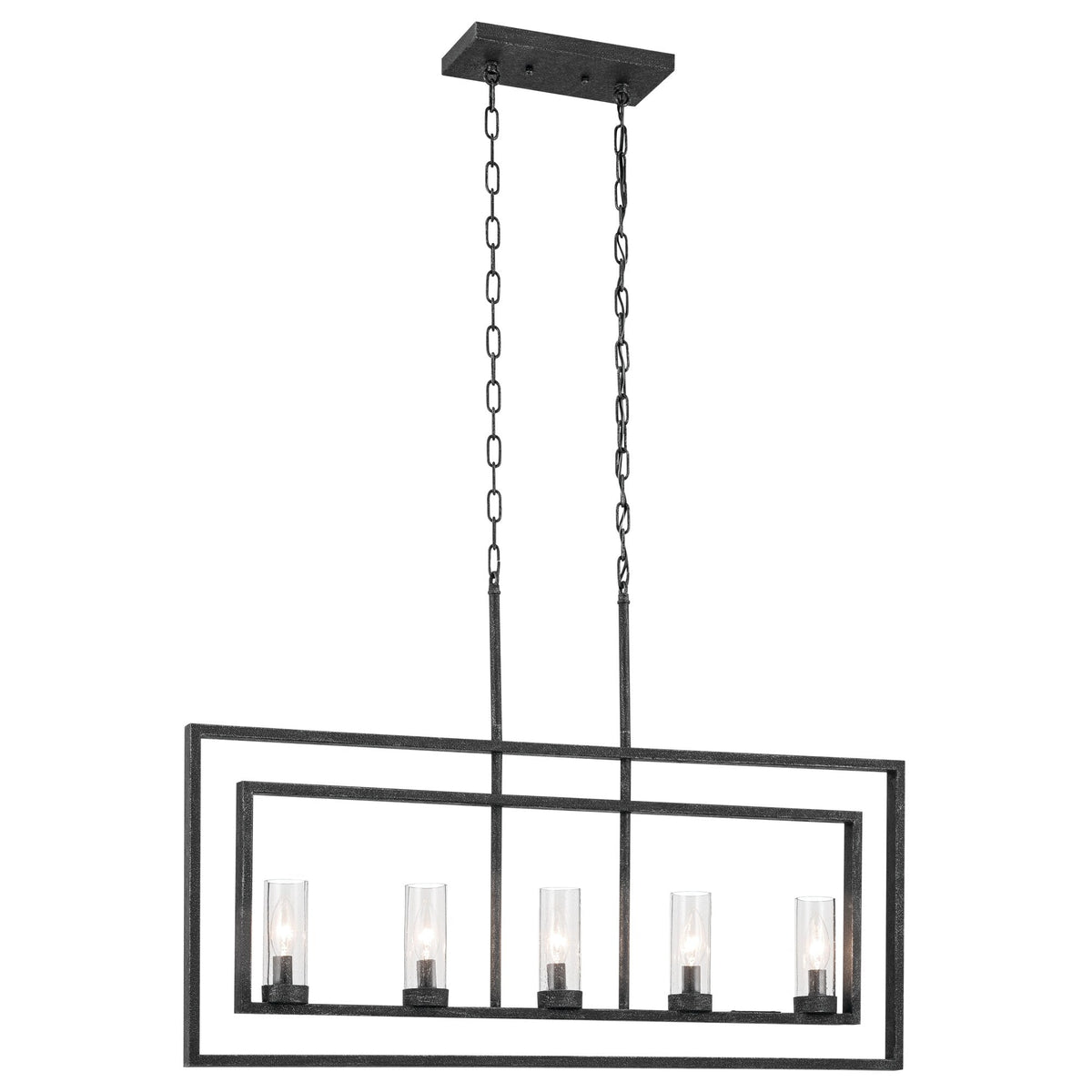 Kichler Vervain 5-Light Distressed Black Vintage Chandelier