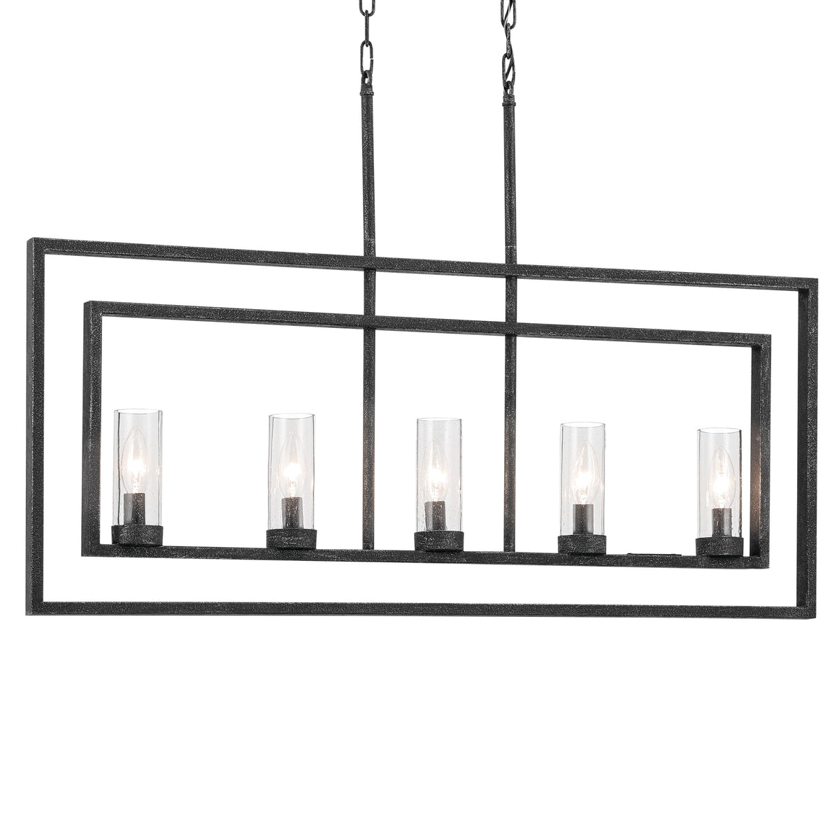 Kichler Vervain 5-Light Distressed Black Vintage Chandelier