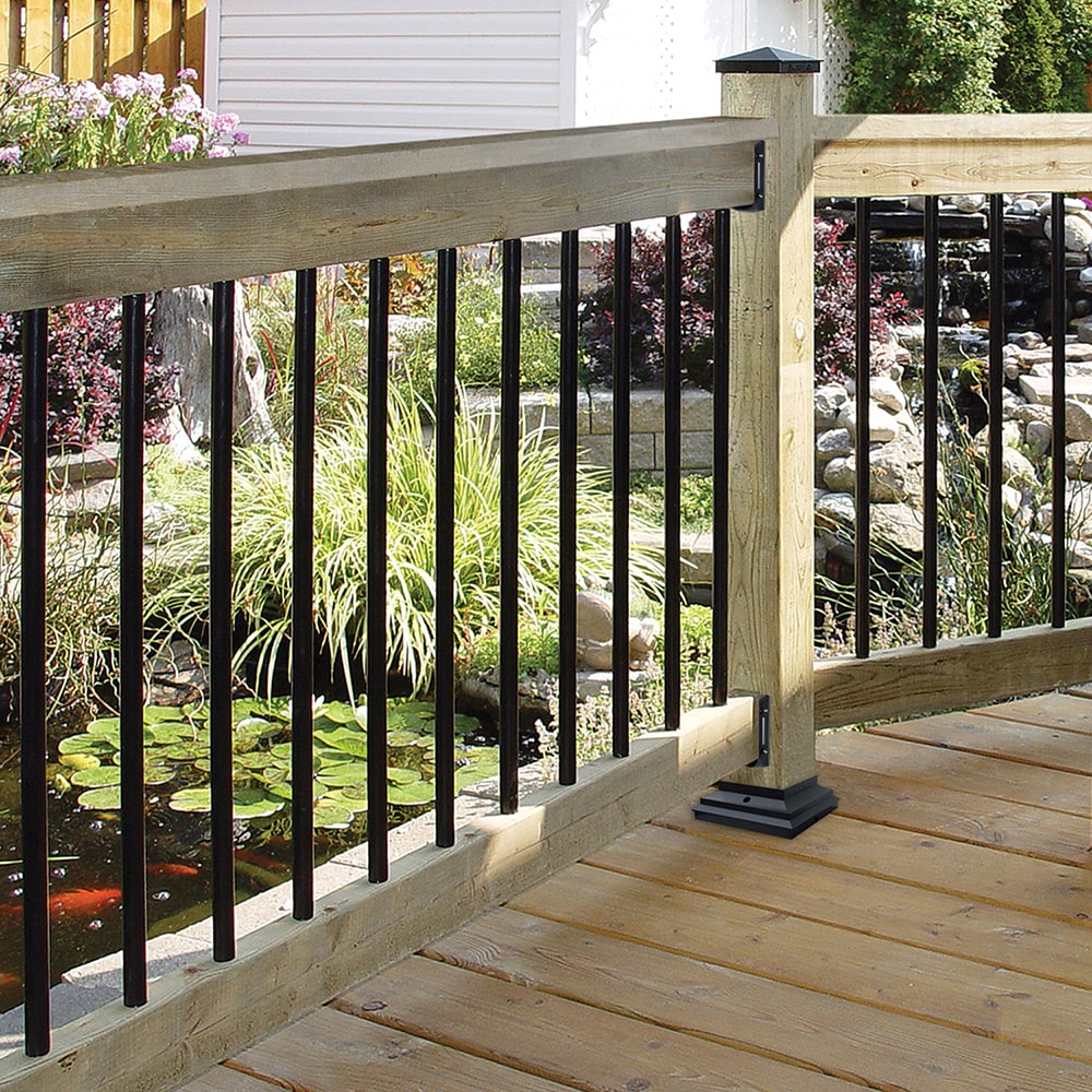 Nuvo Iron 3/4-in x 32-in Black Powder Coated Galvanized Steel Round Deck Baluster