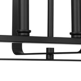Progress Lighting McColl 6-Light Matte Black Transitional Linear Large Hanging Kitchen Island Light