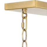 Progress Lighting McColl 6-Light Vintage Brass Transitional Linear Large Hanging Kitchen Island Light