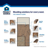 SimpleSolutions 2.37-in x 78.7-in Hillcrest Hickory Prefinished Stair Nosing