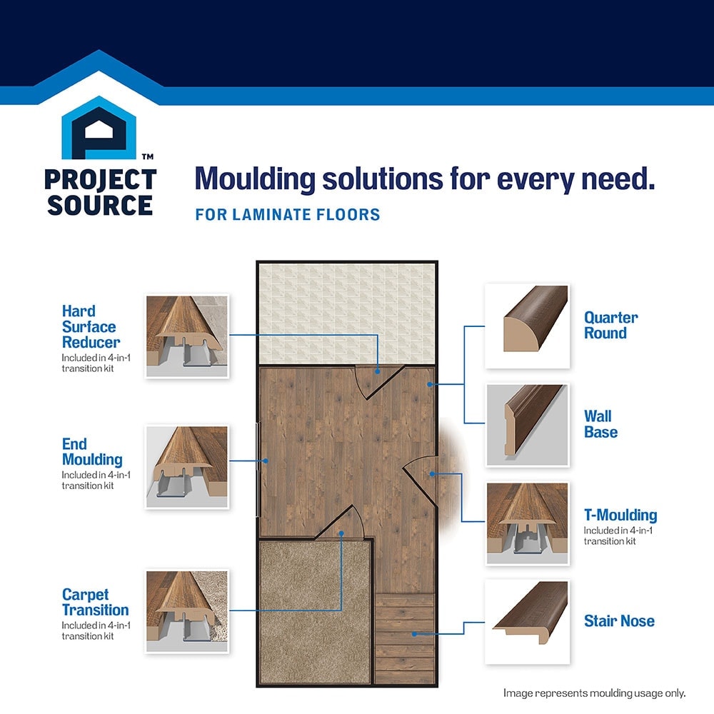 SimpleSolutions 2.37-in x 78.7-in Chesterfield Hackberry Prefinished Stair Nosing