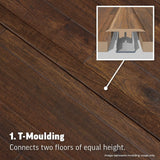 SimpleSolutions 2.37-in x 78.7-in Harrison Hickory or Marvino Hickory MDF 4-in-1 Floor Moulding