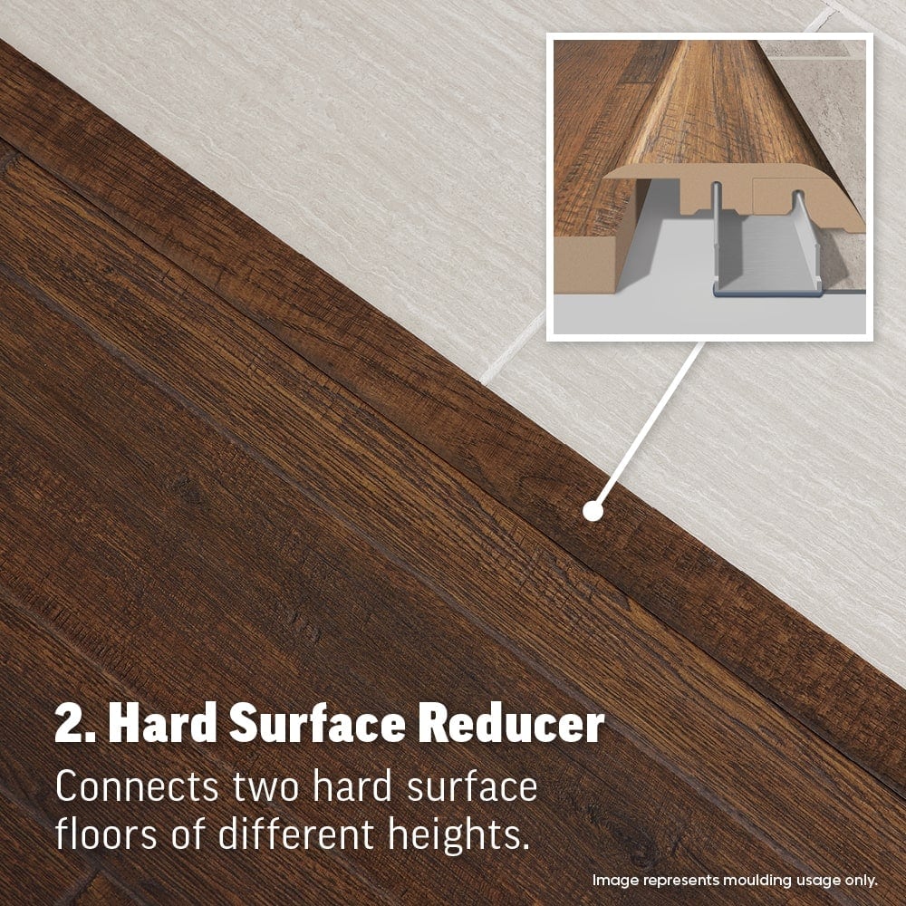 SimpleSolutions 2.37-in x 78.7-in Trenton Oak MDF 4-in-1 Floor Moulding