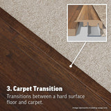 SimpleSolutions 2.37-in x 78.7-in Brentwood Pine MDF Floor 4-in-1 Multi-Purpose Moulding