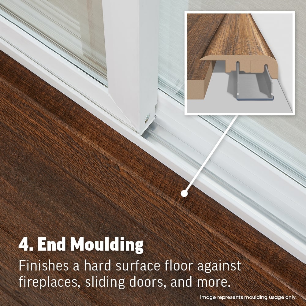 SimpleSolutions 2.37-in x 78.7-in MDF 4-in-1 Floor Moulding - Honey