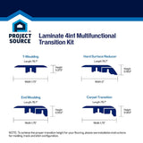 SimpleSolutions 2.37-in x 78.7-in Harrison Hickory or Marvino Hickory MDF 4-in-1 Floor Moulding