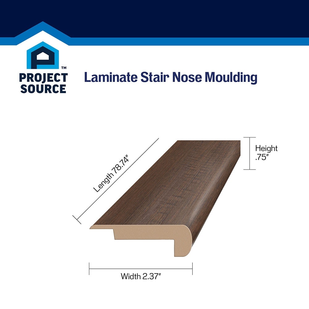 SimpleSolutions 2.37-in x 78.7-in Wheaton Oak Prefinished Stair Nosing