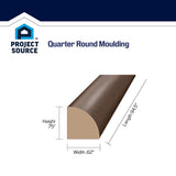 SimpleSolutions 0.75-in x 94.5-in White MDF Floor Quarter Round