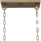 Progress Lighting Myerly 6-Light Weathered Brass Modern/Contemporary Linear Large Hanging Kitchen Island Light