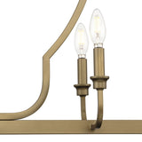Progress Lighting Myerly 6-Light Weathered Brass Modern/Contemporary Linear Large Hanging Kitchen Island Light