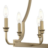 Progress Lighting Myerly 6-Light Weathered Brass Modern/Contemporary Linear Large Hanging Kitchen Island Light