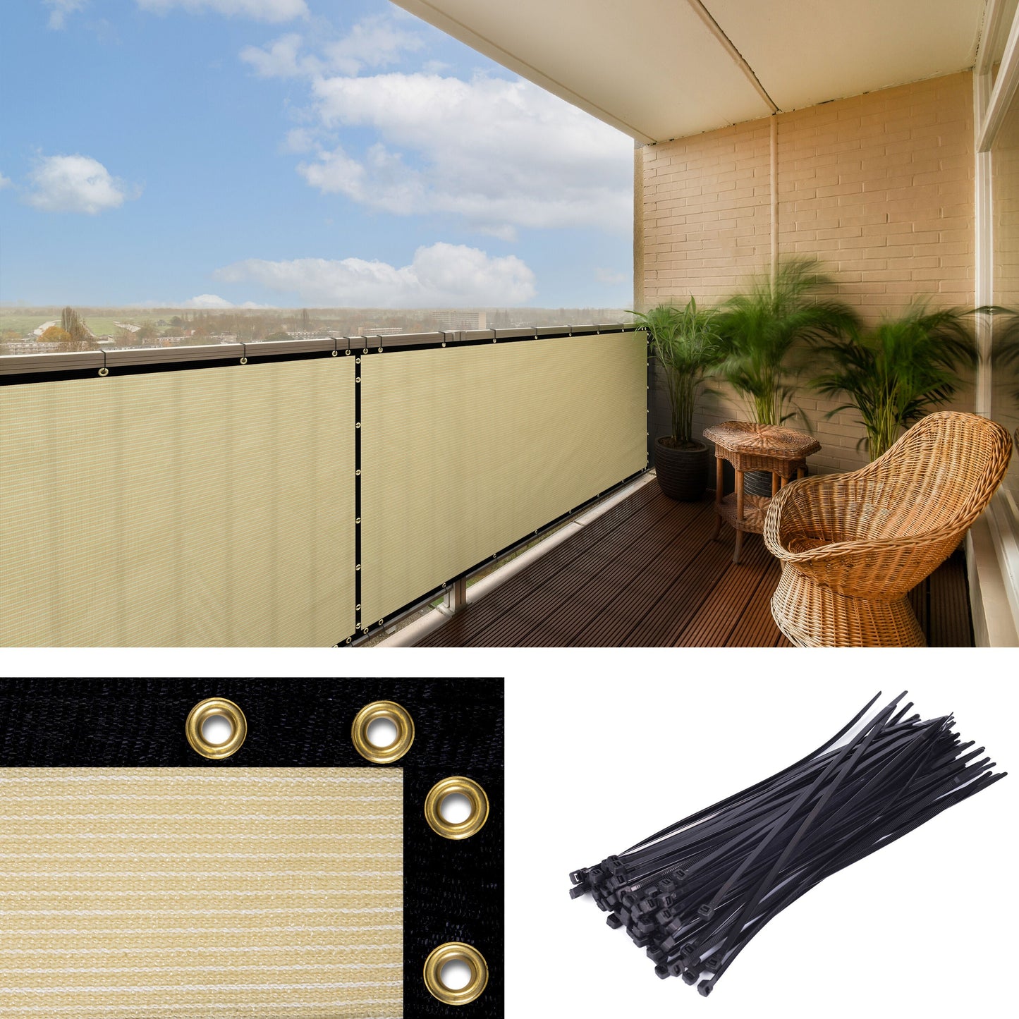 ColourTree 8-ft H Hdpe Chain Link Fence Screen