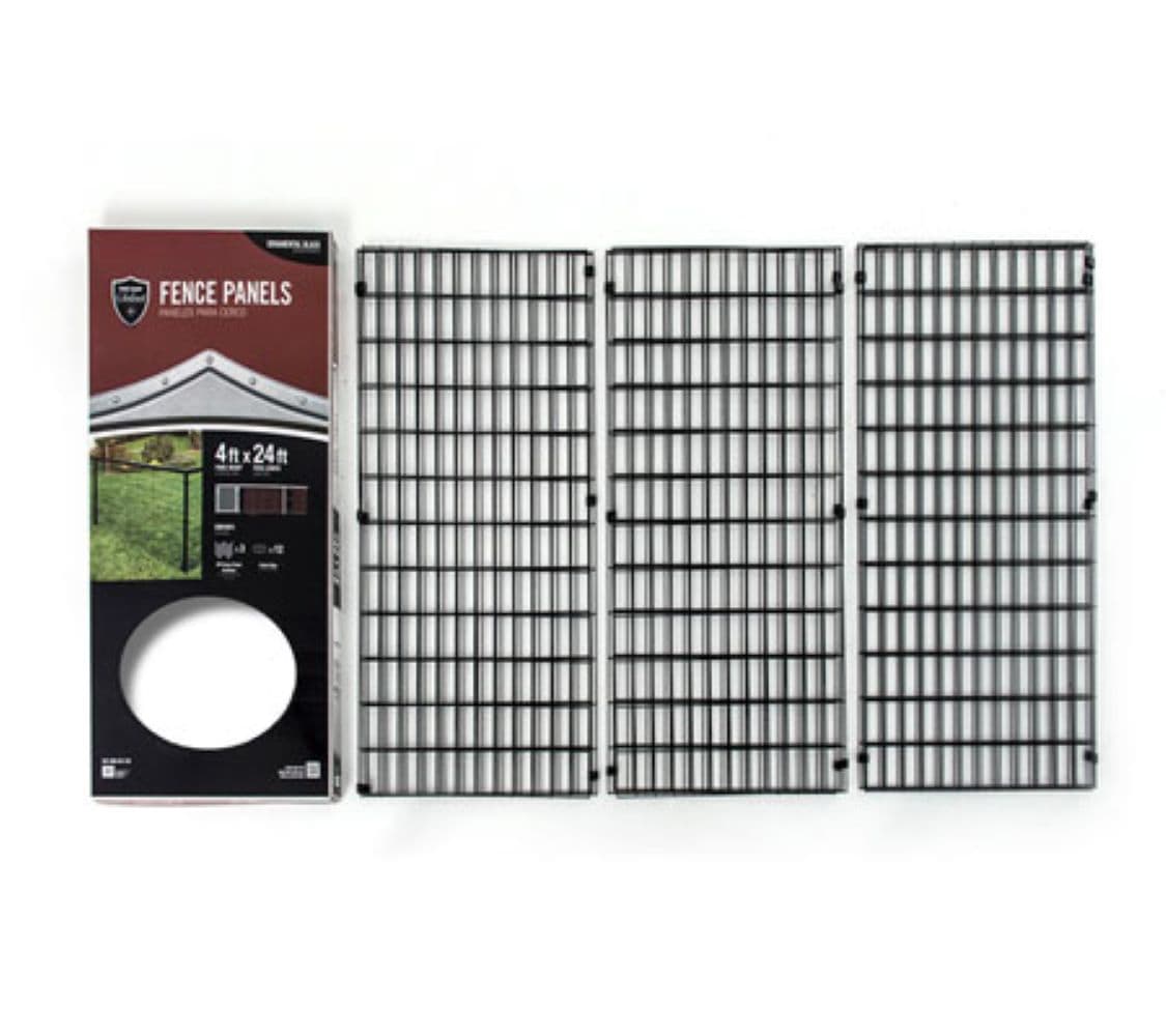 Yardgard Select 4-ft H x 8-ft W Black Steel Welded Wire Yard Fence Panel
