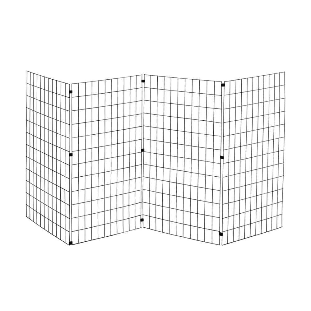 Yardgard Select 4-ft H x 8-ft W Black Steel Welded Wire Yard Fence Panel