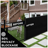 BOEN 5-ft H x 50-ft W Black Polyethelene Chain Link Fence Screen