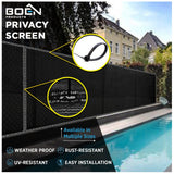BOEN 5-ft H x 50-ft W Black Polyethelene Chain Link Fence Screen