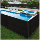 BOEN 4-ft H x 50-ft W Black Polyethelene Chain Link Fence Screen