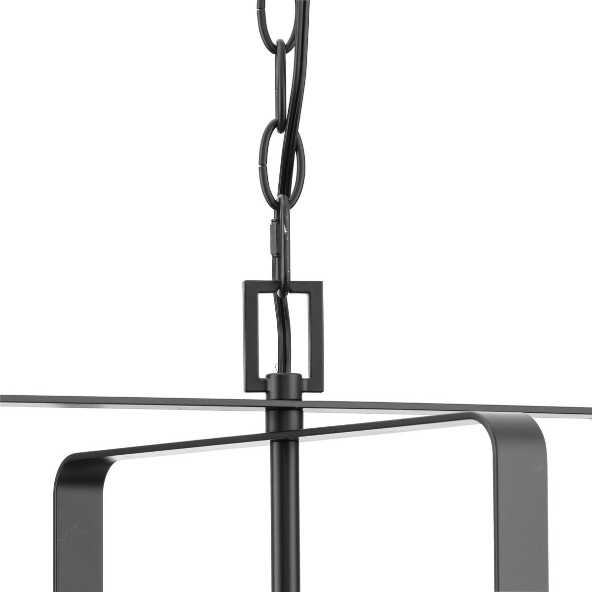 Progress Lighting McColl 4-Light Matte Black Transitional Chandelier