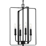 Progress Lighting McColl 4-Light Matte Black Transitional Chandelier