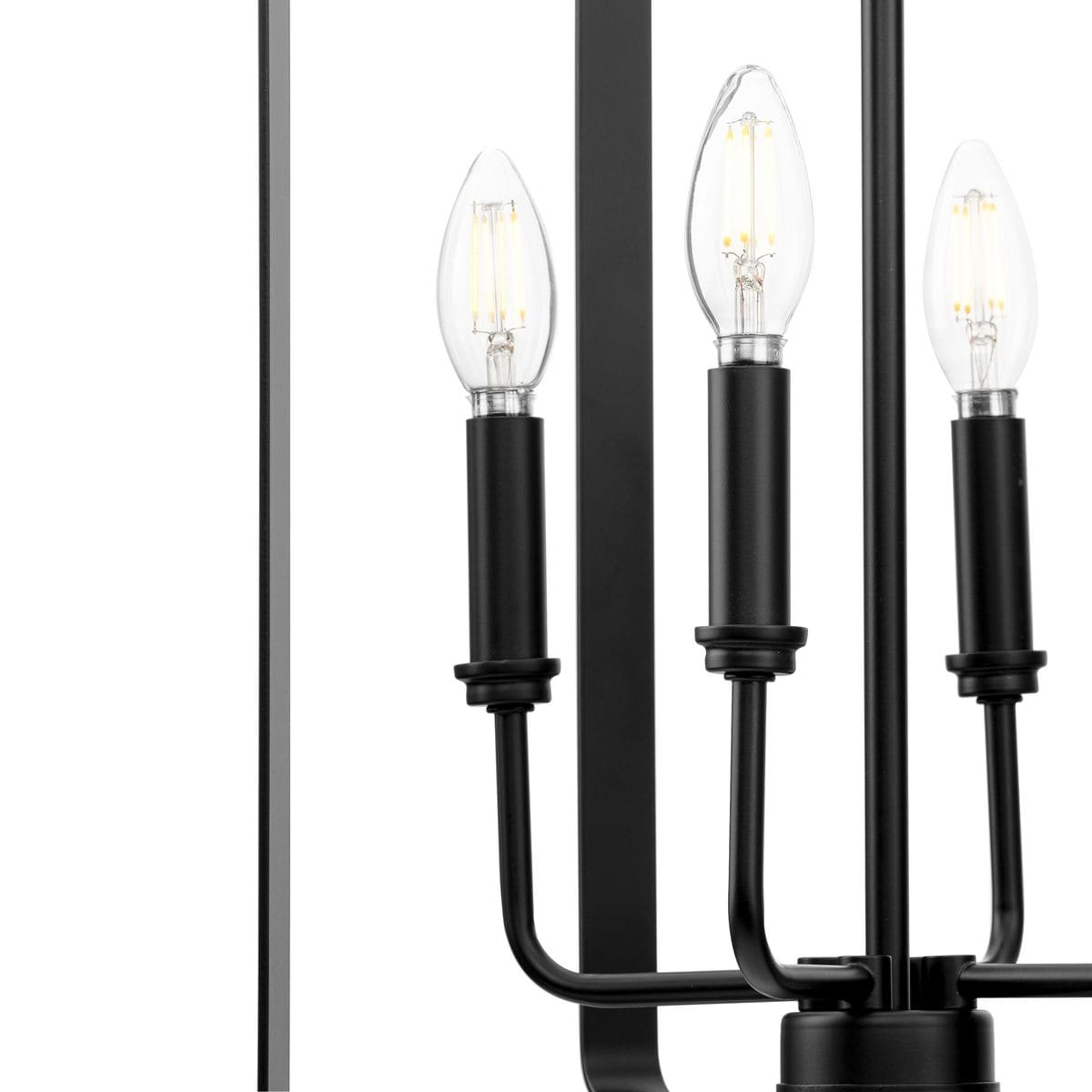 Progress Lighting McColl 4-Light Matte Black Transitional Chandelier
