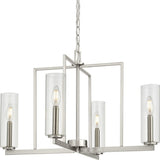 Progress Lighting Glennaire 4-Light Brushed Nickel Modern/Contemporary Chandelier