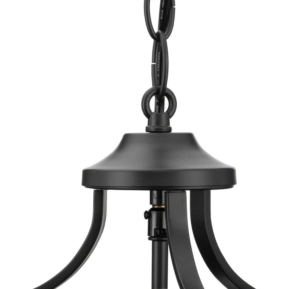 Progress Lighting Morehouse 3-Light Matte Black Transitional Seeded Glass Cylinder Medium Hanging Pendant Light