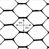 BOEN Black HDPE 25-Feet x 3-Feet Chicken Wire Rolled Fencing