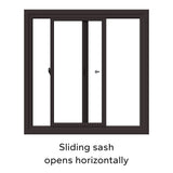 Pella 250 Series 71-1/2-in x 47-1/2-in x 3-1/4-in Jamb Left-Operable Vinyl Sliding Window, White, Half Screen Included