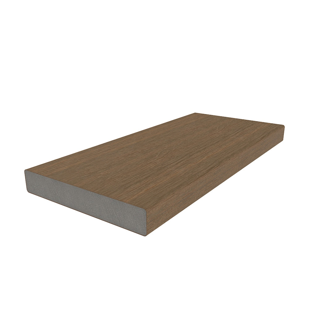 NewTechWood Cortes Solid Board 1-in x 6-in x 8-ft Peruvian Teak Square Composite Deck Board