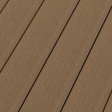 NewTechWood Magellan Solid Board with Groove 1-in x 6-in x 8-ft Peruvian Teak Grooved Composite Deck Board