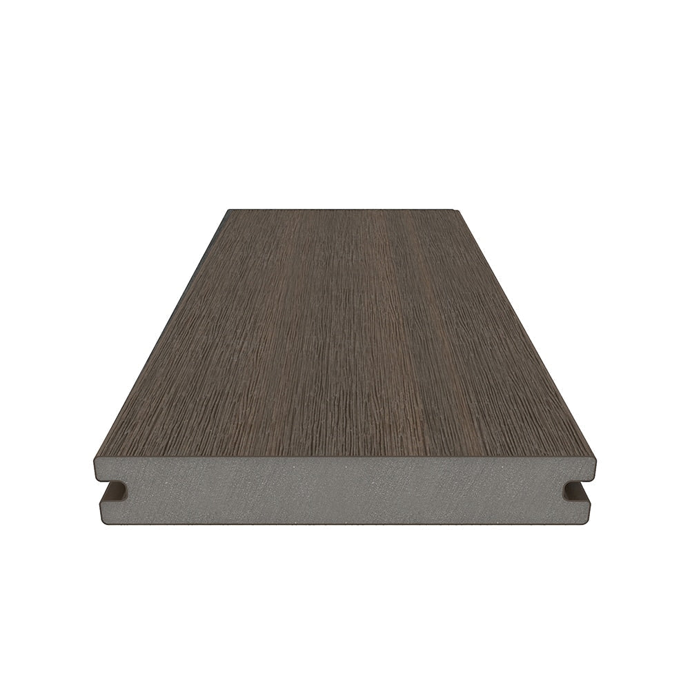 NewTechWood Magellan Solid Board with Groove 1-in x 6-in x 8-ft Brazilian Ipe Grooved Composite Deck Board